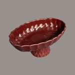 Oval Ayaklı Servis - Bordo