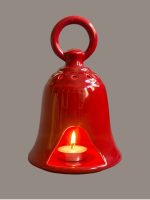 Büyük Tealight Çan Mumluk - Kırmızı
